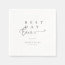 Elegant Typografi: Modern Bröllop Napkins Pappersservett