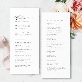 Elegant Typografi Modern Bröllop Program