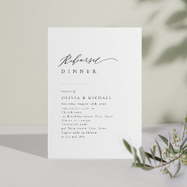 Elegant Typografi Modern repetitionsmiddag Inbjudningar