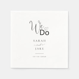 Elegant Typografi: Modern we do bröllop napkins Pappersservett