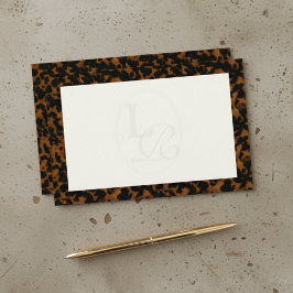 Elegant Typografi Monogram Tortoise Snäcka Brevpapper