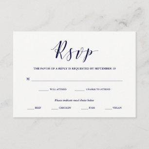 Elegant Typografi Osa med val av måltid Kort
