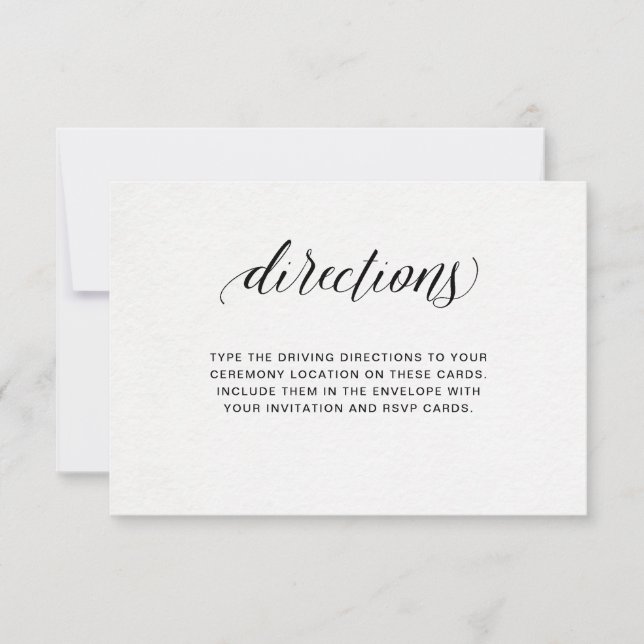 Elegant typografi på akvarellpapper Instruktioner Inbjudningar (Framsida)