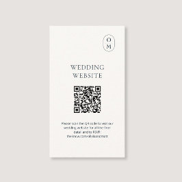 Elegant typografi QR bröllopswebbplats inklusionsk Tilläggskort
