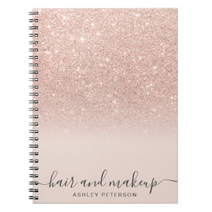 elegant typografi  ro guld glitter anteckningsbok