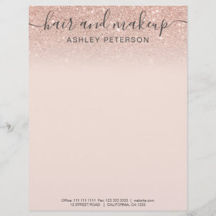 elegant typografi  ro guld glitter brevhuvud