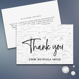 Elegant Typografi, skript Math Studenten Tack Kort