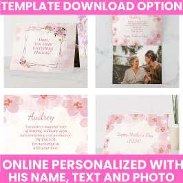 Elegant typografi Söt blomsterpresent Kort