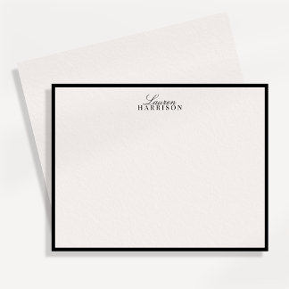 Elegant typografi svart kant elfenbensfärgad antec spara datumet
