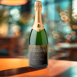 Elegant typografi Svart och Guld Lyxig Bröllop