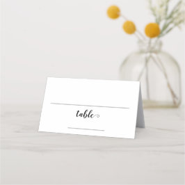 Elegant typografi Svart och vit Bord bröllop Placeringskort
