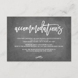 Elegant typografi svart tavla bröllopsboende tilläggskort