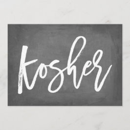 Elegant typografi svart tavla kosher tryck inbjudningar
