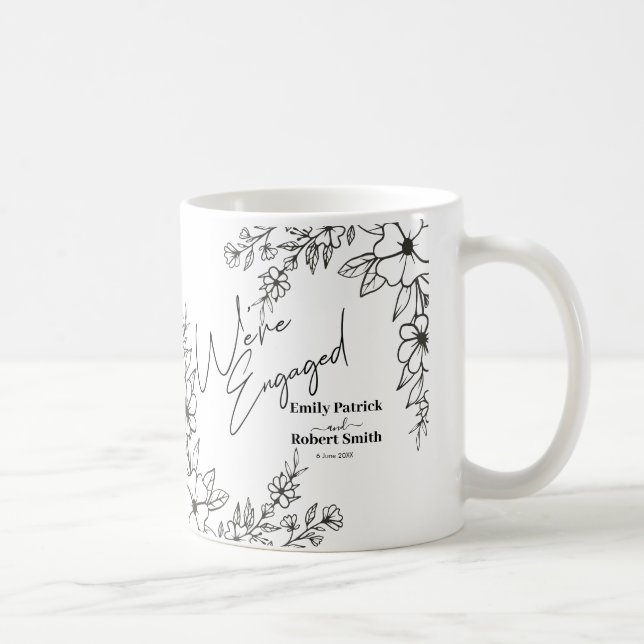 Elegant Typografi vi är engagerade i Kaffemugg (Höger)