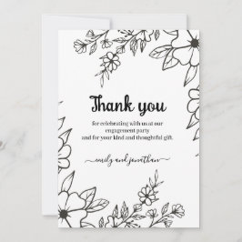Elegant Typografi vi är engagerade i Tack Kort