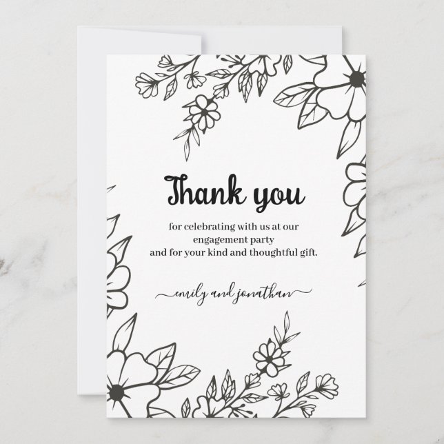 Elegant Typografi vi är engagerade i Tack Kort (Framsida)