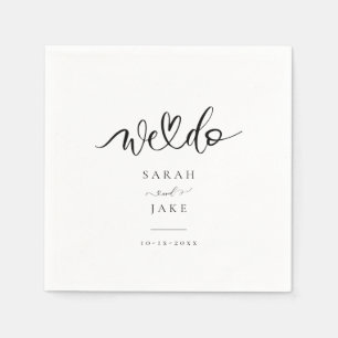 Elegant Typografi: vi gör Modern bröllop Pappersservett
