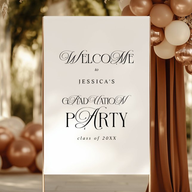 Elegant Typography Contemporary Graduation Welcome Poster (Skapare uppladdad)