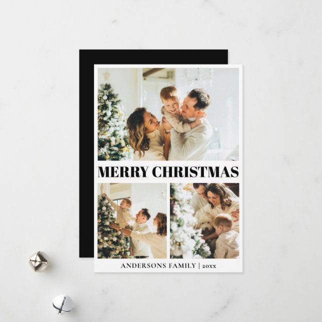 Elegant Typography God jul Helgdag Card Julkort (Fram/Back In Situ)