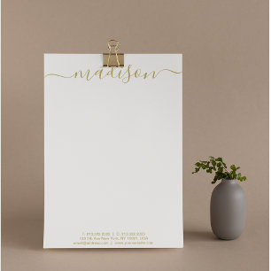 Elegant Typography Monogram Mail Brevhuvud