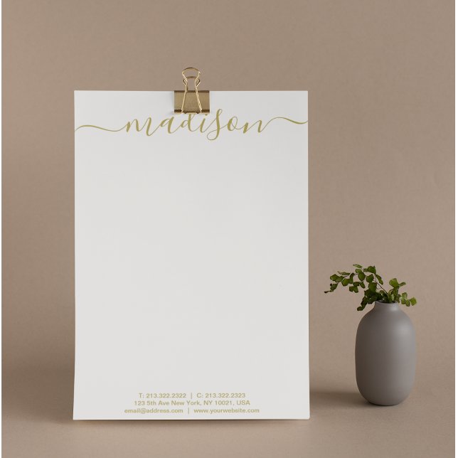 Elegant Typography Monogram Mail Brevhuvud (Skapare uppladdad)