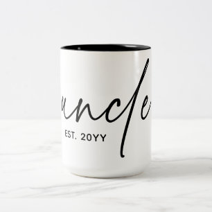 Elegant Typography New farbror Två-Tonad Mugg