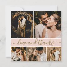 Elegant Typography Photo Collage Bröllop