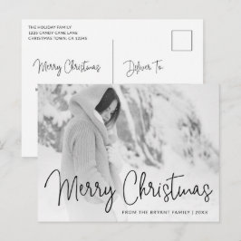 Elegant Typography Photo Elegant Helg Vykort