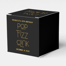 Elegant Typography Pop Fizz Clink Birthday Presentaskar