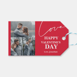 Elegant Typography Valentines day-par foto Presentetikett