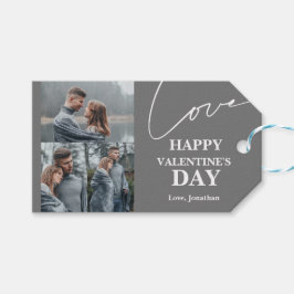 Elegant Typography Valentines day-par foto Presentetikett
