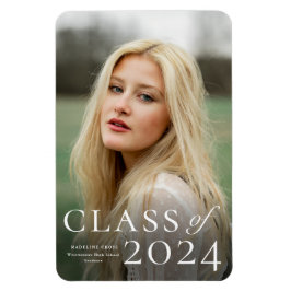 Elegant Typskiftet Foto Examenannons  Magnet