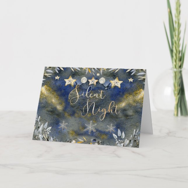 Elegant Tyst julkort för natten Helgkort (Framsida)