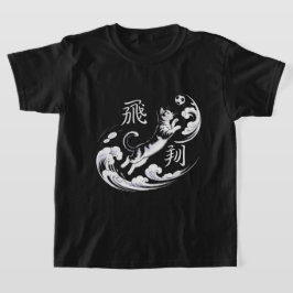 Elegant Ukiyo-e Kattfotboll För Japanska Konstälsk T Shirt