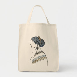 Elegant Ukrainsk folkart Livsmedel Tote Tygkasse