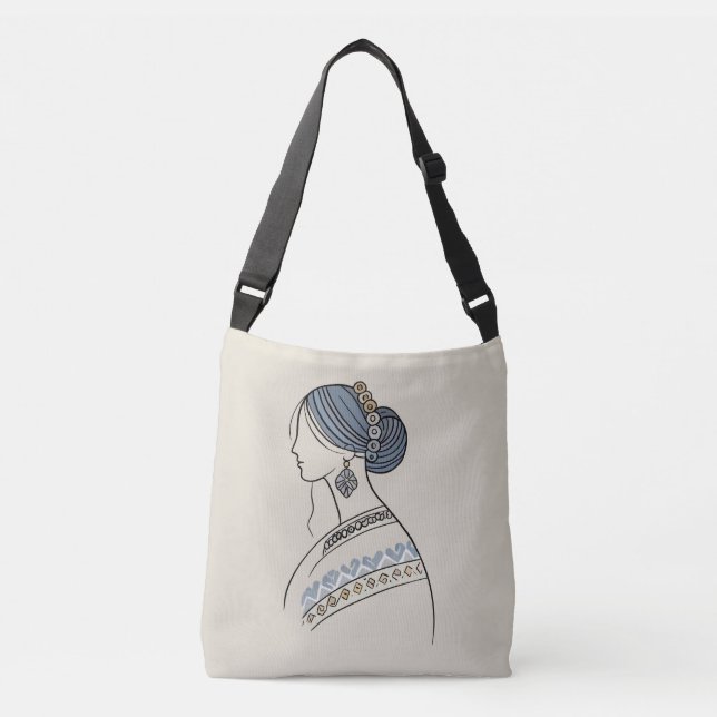 Elegant Ukrainska folkArt Crossbody Bag Axelväska (Framsida)