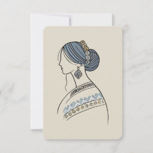 Elegant Ukrainska folkkonst-plattkort