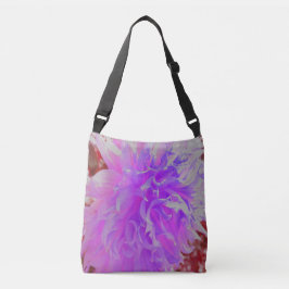 Elegant Ultra-Violet Decorative Dahlia Flower Axelväska