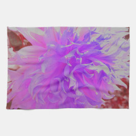 Elegant Ultra-Violet Decorative Dahlia Flower Kökshandduk