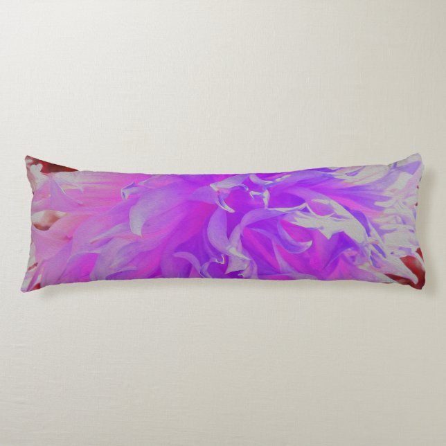 Elegant Ultra-Violet Decorative Dahlia Flower Kroppskudde (Framsidan)