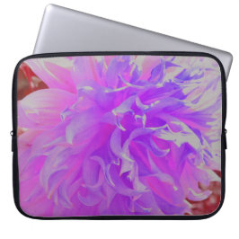 Elegant Ultra-Violet Decorative Dahlia Flower Laptop Fodral