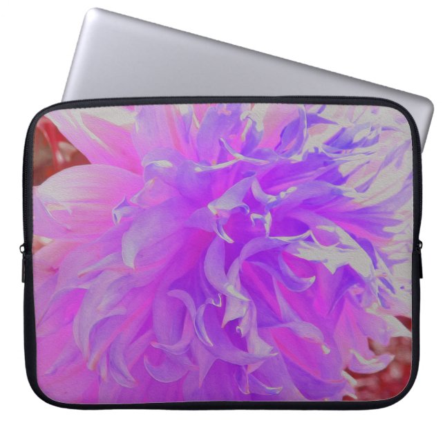 Elegant Ultra-Violet Decorative Dahlia Flower Laptop Fodral (Framsidan)