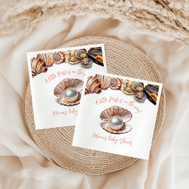 Elegant under Sea Girl Pearl Baby Shower Pappersservett
