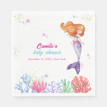 Elegant under Sea Sjöjungfru Coral Baby Shower