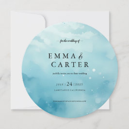 Elegant under Sea Watercolor Bröllop Inbjudningar