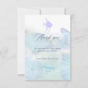 Elegant Under the Sea Havstema Pojke Baby Shower Tack Kort