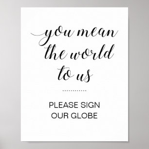 Elegant Underteckna vår Global Bröllop Poster