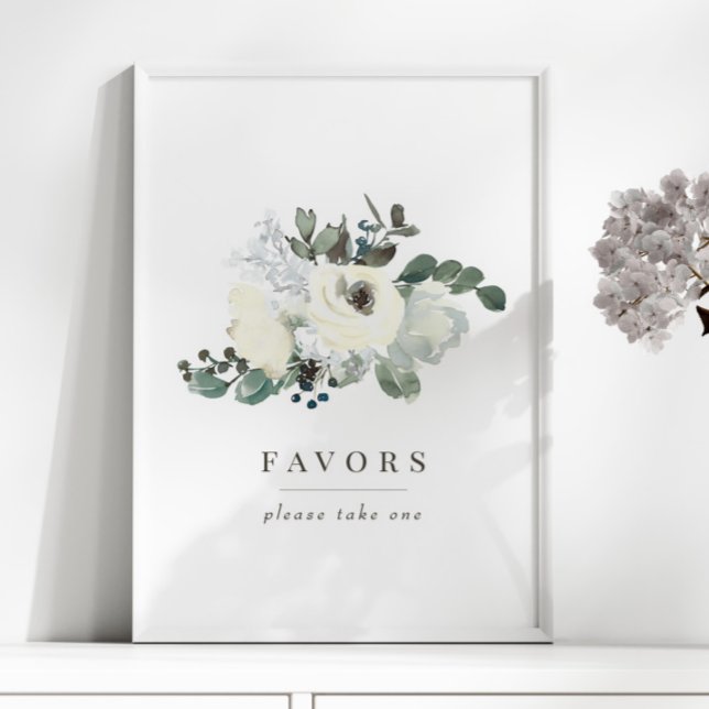 Elegant Undertecknande av Greenery Wedding Favands Poster (Skapare uppladdad)