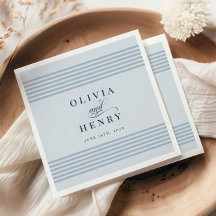 Elegant Undertecknande av kustblått Rand Bröllop