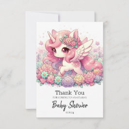 Elegant Unicorn Baby Shower Tack Kort